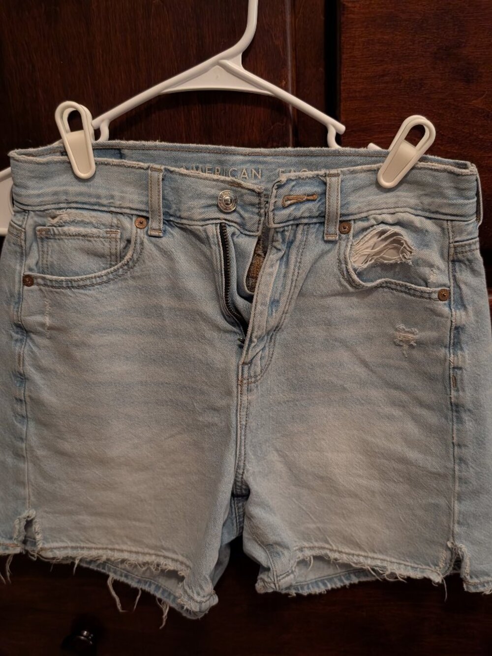 Light wash, super soft jeans shorts. American Eagle